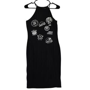 Rue 21 New York Graphic Body Con Dress Black